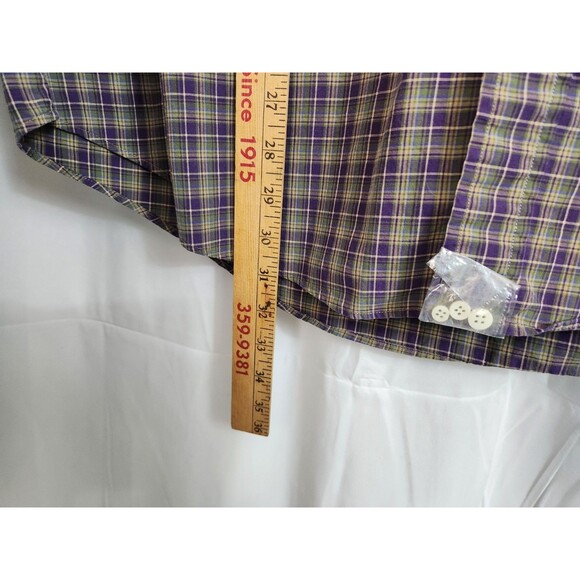 Ralph Lauren Custom Fit Mens 2XL Plaid Long Sleeve Button Down Shirt - Picture 10 of 10